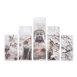 Obraz Budda kwiaty 5 części 150x100 OZ41-839