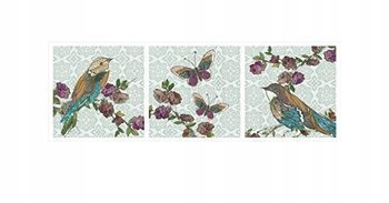 Obraz PTAKI canvas 3 części 30x30 cm OZ41-189