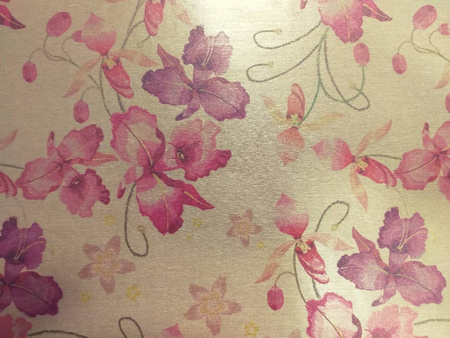 Okleina złota błyszcząca kwiaty 45 x150 cm G-14054