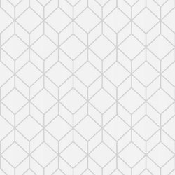 Tapeta biało srebrna geometryczna art deco 104121