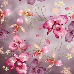 Okleina różowa błyszcząca kwiaty 45x150cm G-14058