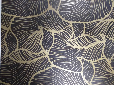 Okleina złota błyszcząca liście 45 x150 cm G-14076