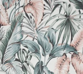 Tapeta tropikalny egzotyczny wzór liscie 107009