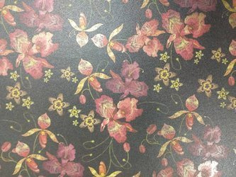 Okleina czarna w kwiaty połysk 45x150cm G-14060