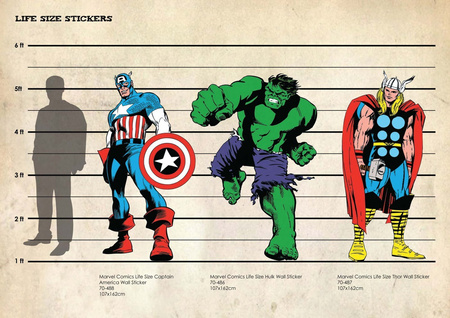 Naklejka Thor Marvel duża wysokość 145 cm OZ70-487