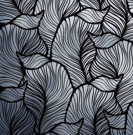 Okleina stal błyszcząca liście 45 x150 cm G-14072