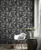 Tapeta czarna kwiaty Japan Black 105984