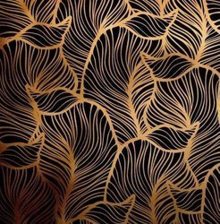 Okleina złota błyszcząca liście 45 x150 cm G-14076