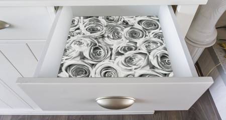 Okleina biało-szare róże 45x200cm G-12855